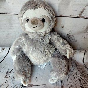 Kellytoy Iridescent Sparkly Star Gray Sloth Plush 13” stuffed animal